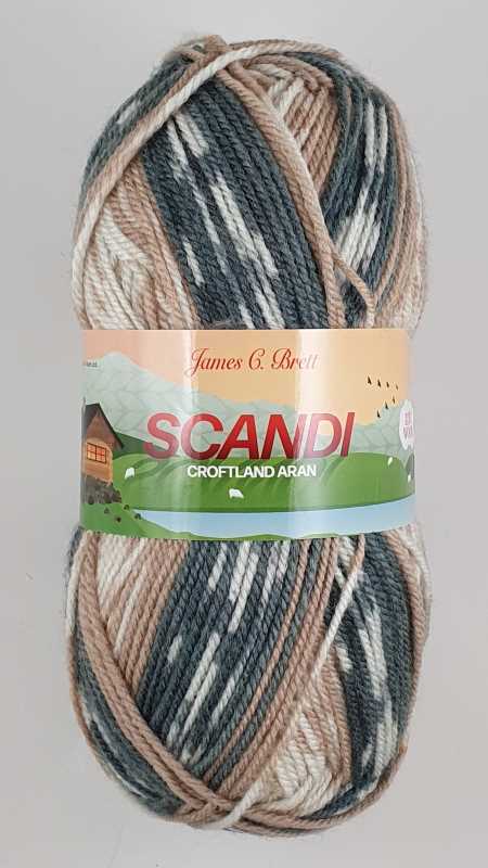 James C Brett - Scandi Croftland Aran - A305 Pebbles